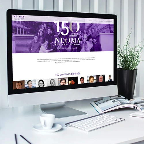 Creation d'un mini-site pour les 150 ans de NEOMA